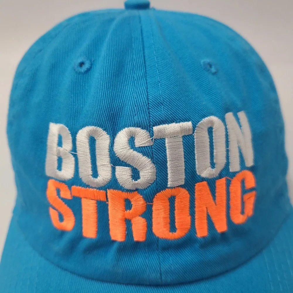 Boston Strong Hat Strapback Newhattan Blue Orange Marathon Casual Cotton Men